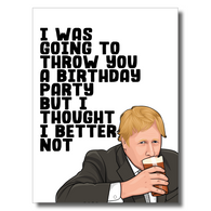 Better Not Throw a Party Card